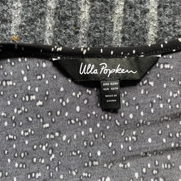Ulla Popken black with tan and white spots 32/34 Women's Tunic Top poly blend - Picture 8 of 8